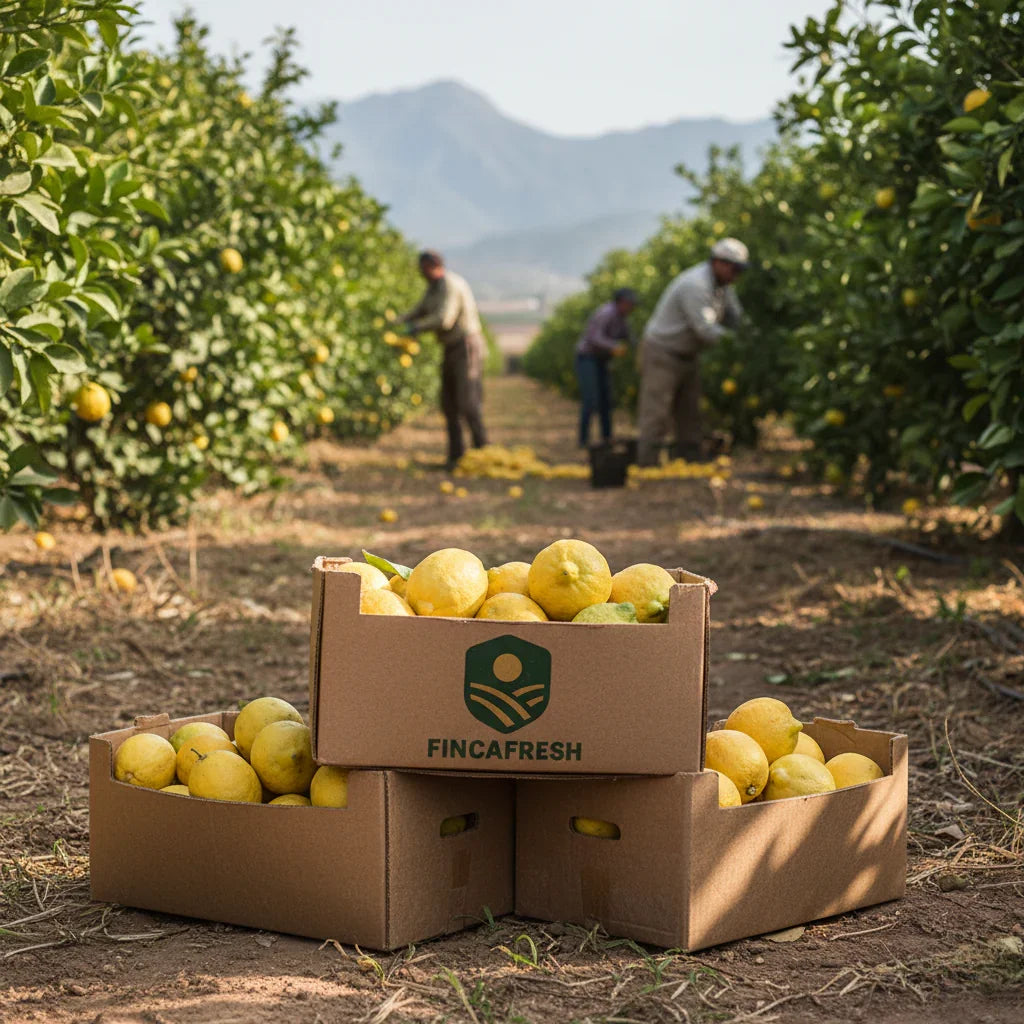 Frische Zitronen von Fincafresh, direkt in Andalusien auf dem Feld geerntet